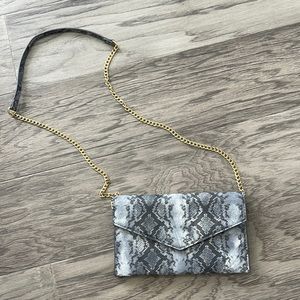 Snake print crossbody purse